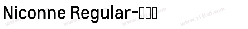 Niconne Regular字体转换
